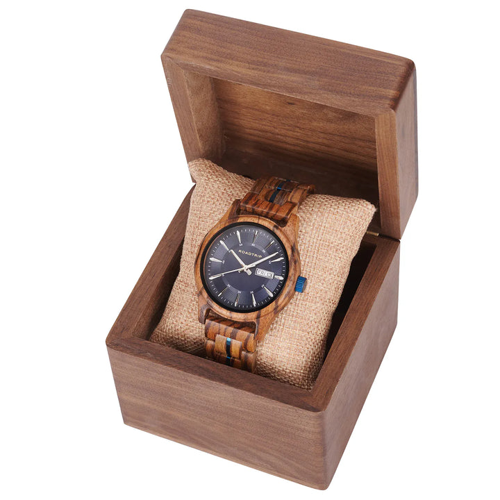 Roadtripmadewood Montre en bois Montre Roadtrip - Zénith en bois