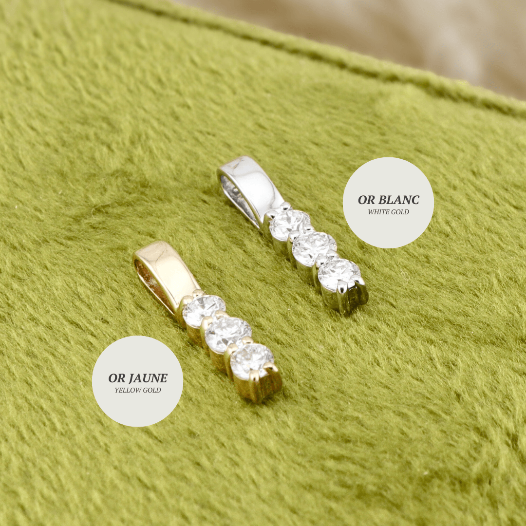 Mathieu Blanchard Collier Pendentif Barre de diamants