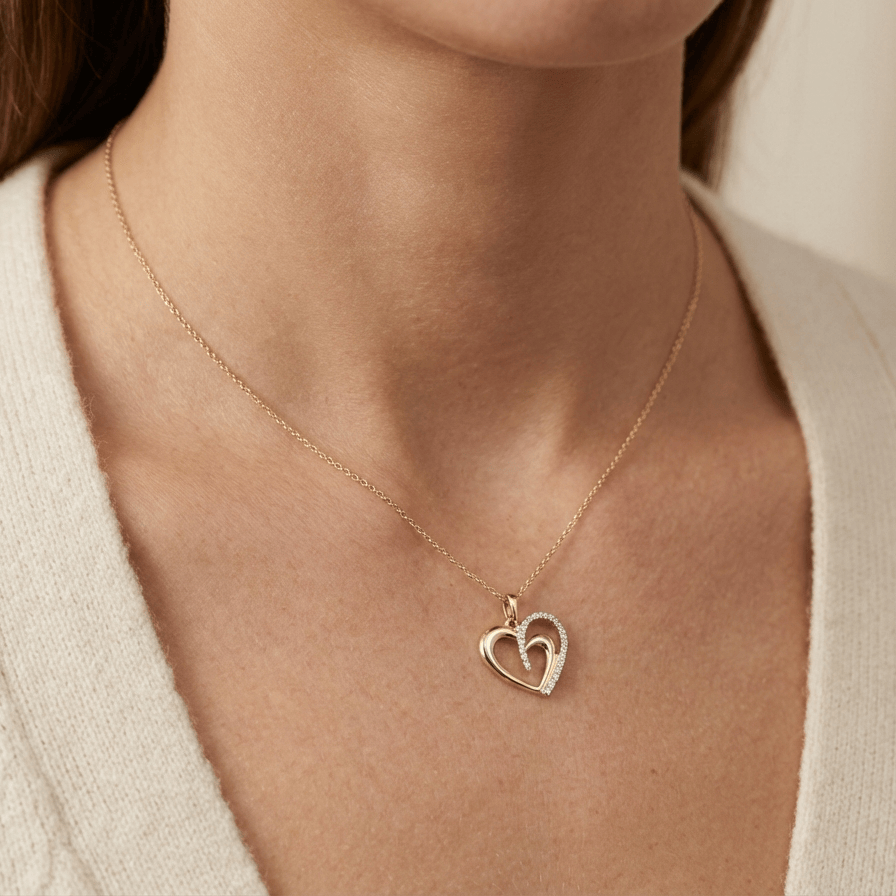 Pendentif Cœur en or 10K - Colliers Pendentif Coeur en or solide 10K | Bijouterie Mathieu Blanchard Mathieu Blanchard Joaillerie