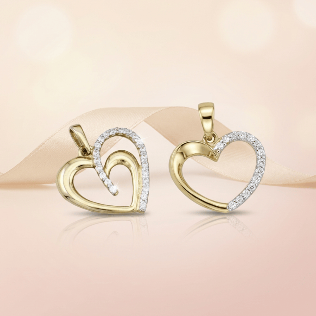 - Colliers Pendentif Coeur en or 10K