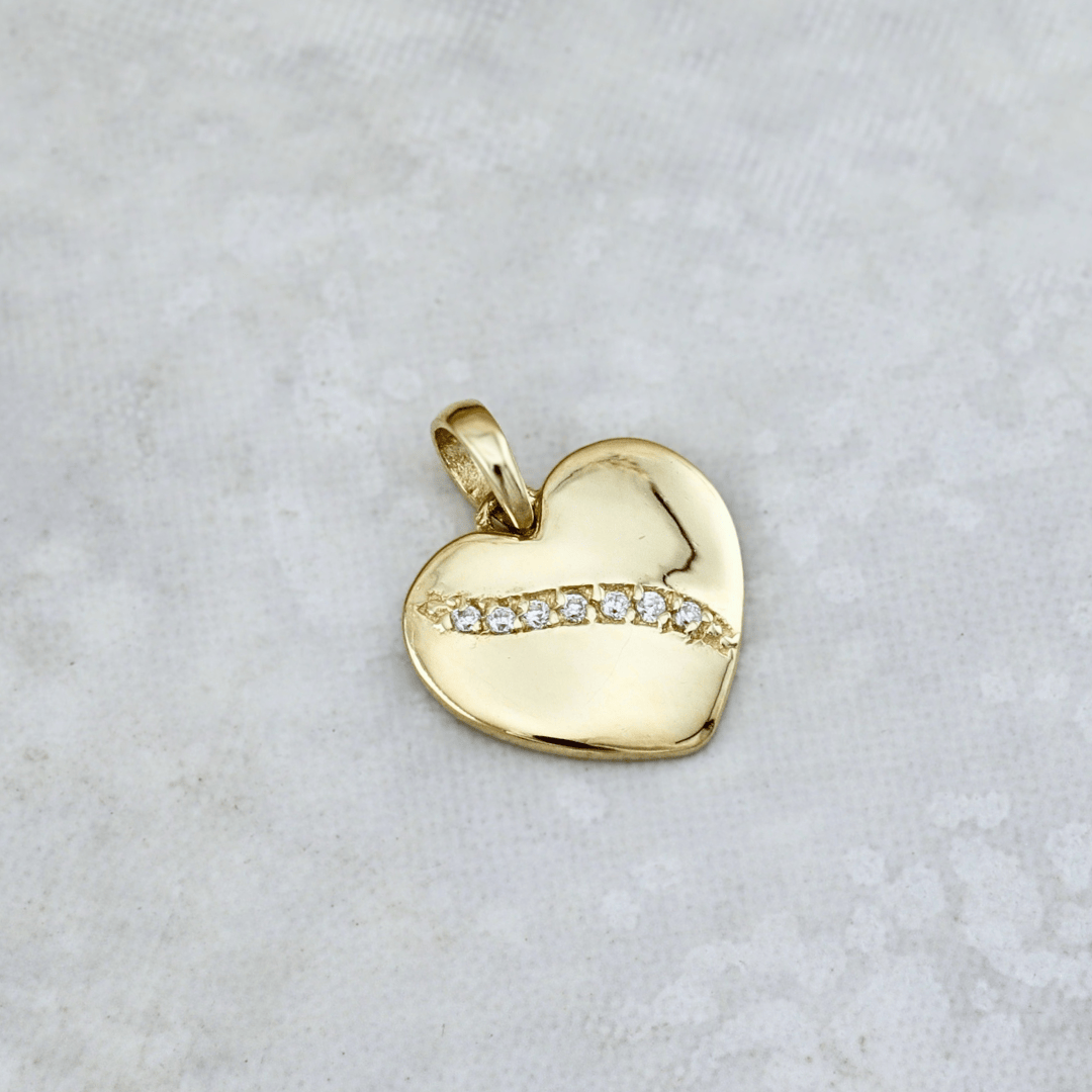 Pendentif Cœur - Colliers Or jaune 10K PED90-18 Pendentif Coeur en or solide 10K | Bijouterie Mathieu Blanchard Mathieu Blanchard Joaillerie