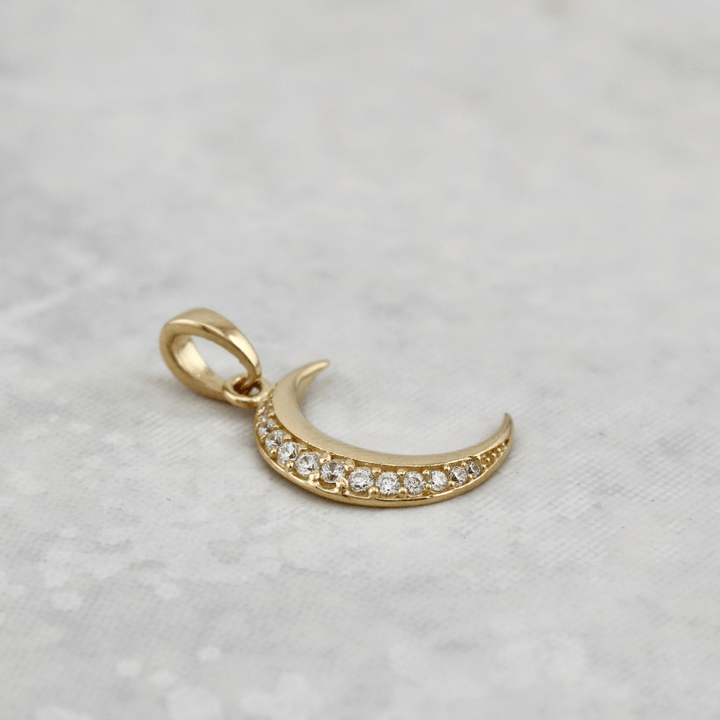 - Breloques et pendentifs Pendentif Lune en or 10K