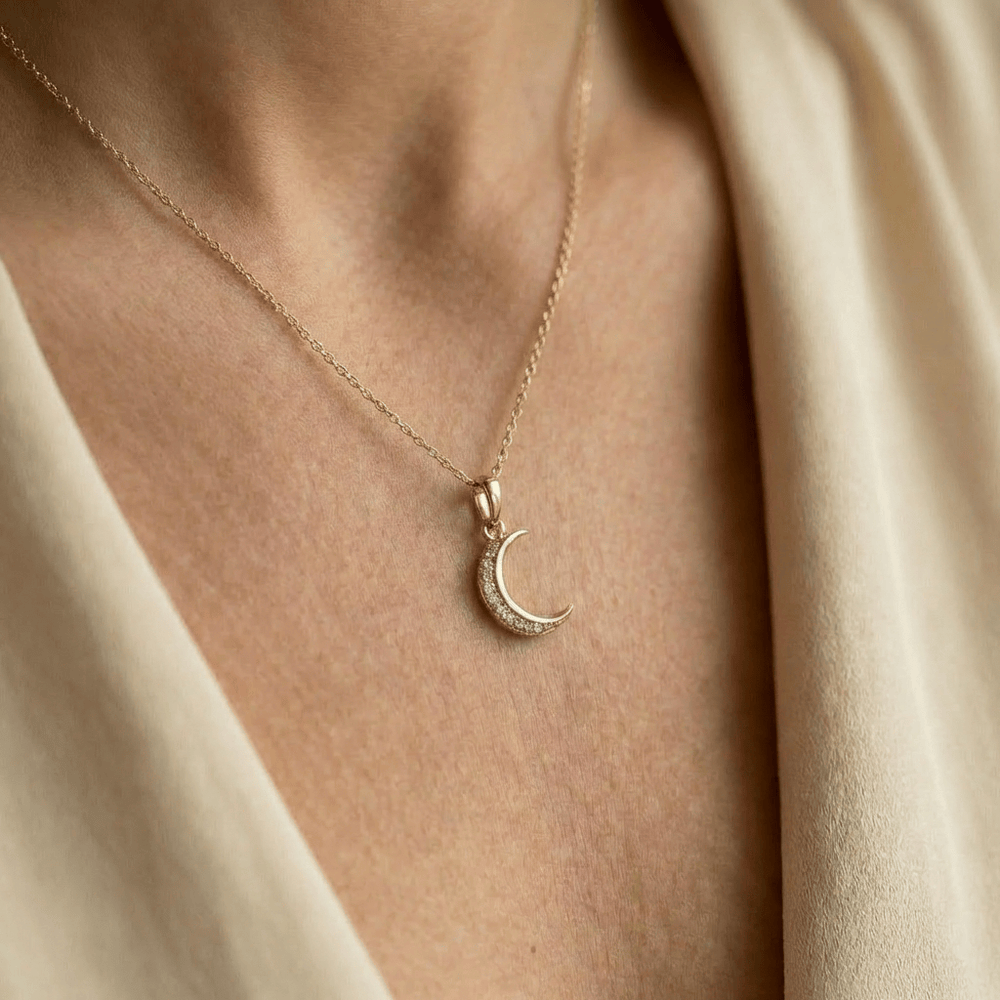 - Breloques et pendentifs Pendentif Lune en or 10K