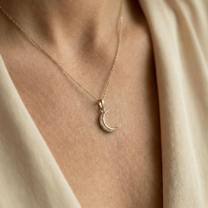 - Breloques et pendentifs Pendentif Lune en or 10K