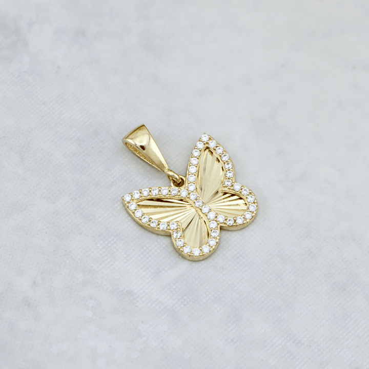- Breloques et pendentifs Pendentif Papillon en or jaune 10K