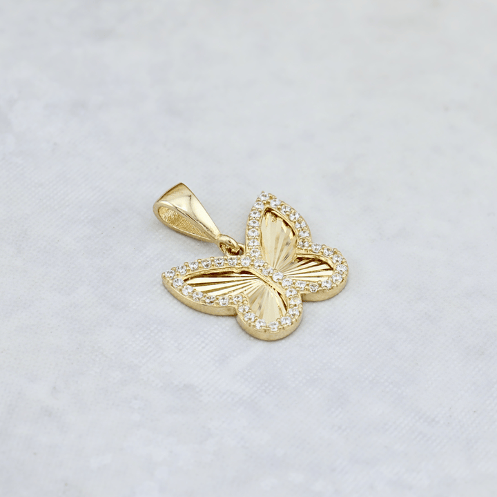 - Breloques et pendentifs Pendentif Papillon en or jaune 10K