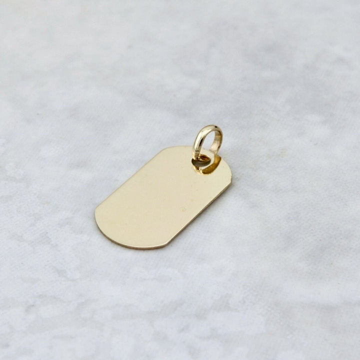 - Breloques et pendentifs Pendentif Plaque en or jaune 10K