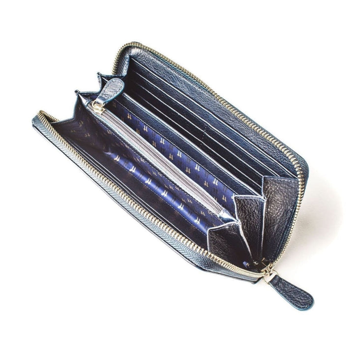 Haydn Portefeuilles et pinces à billets Portefeuille Mya en cuir bleu
