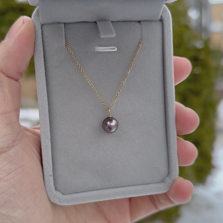Collier perle de Tahiti et or 14K