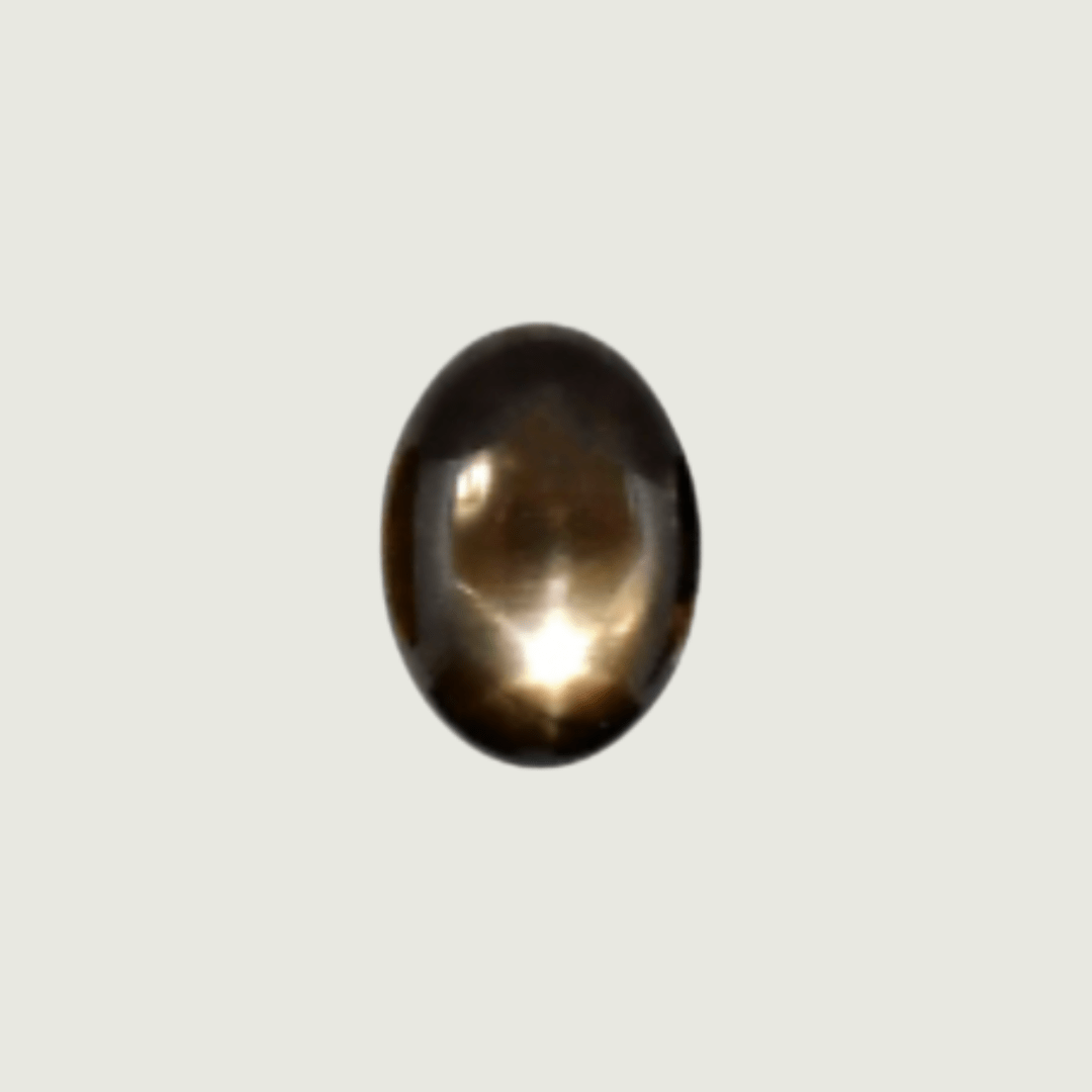 Mathieu Blanchard Saphir étoilé noir Naturel Oval Cabochon 7.8x10.5 mm