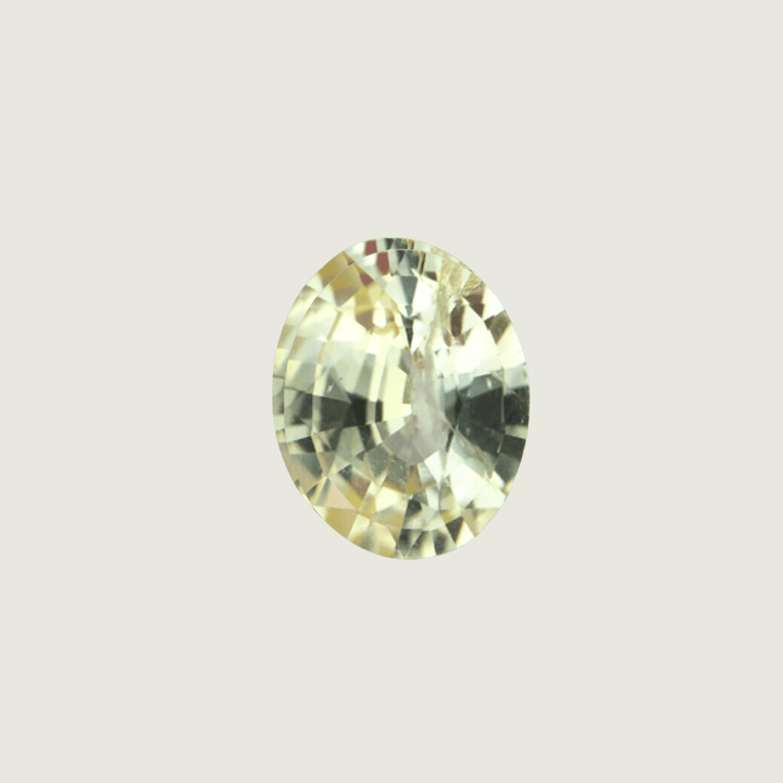 Mathieu Blanchard Saphir Naturel Amarillo Taille Oval 6.3 x 7.8 mm