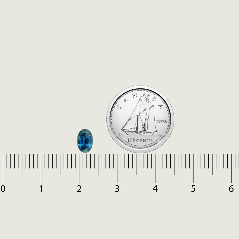 Mathieu Blanchard Saphir Naturel Dry Cottonwood Creek - Montana Taille Oval 4.07 x 6.08 mm