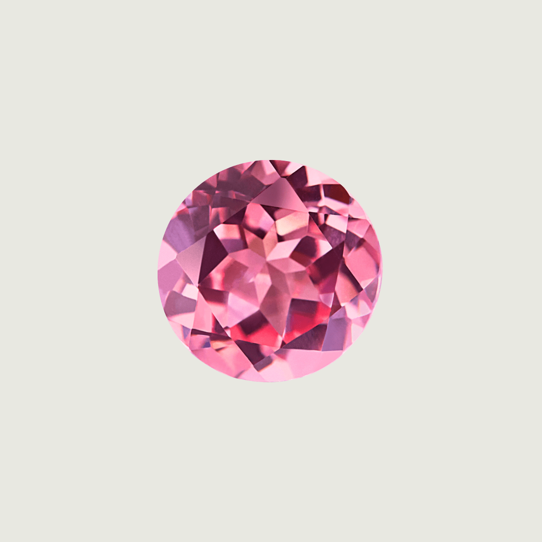 Mathieu Blanchard Saphir Naturel Rose Taille brillant rond 5 mm