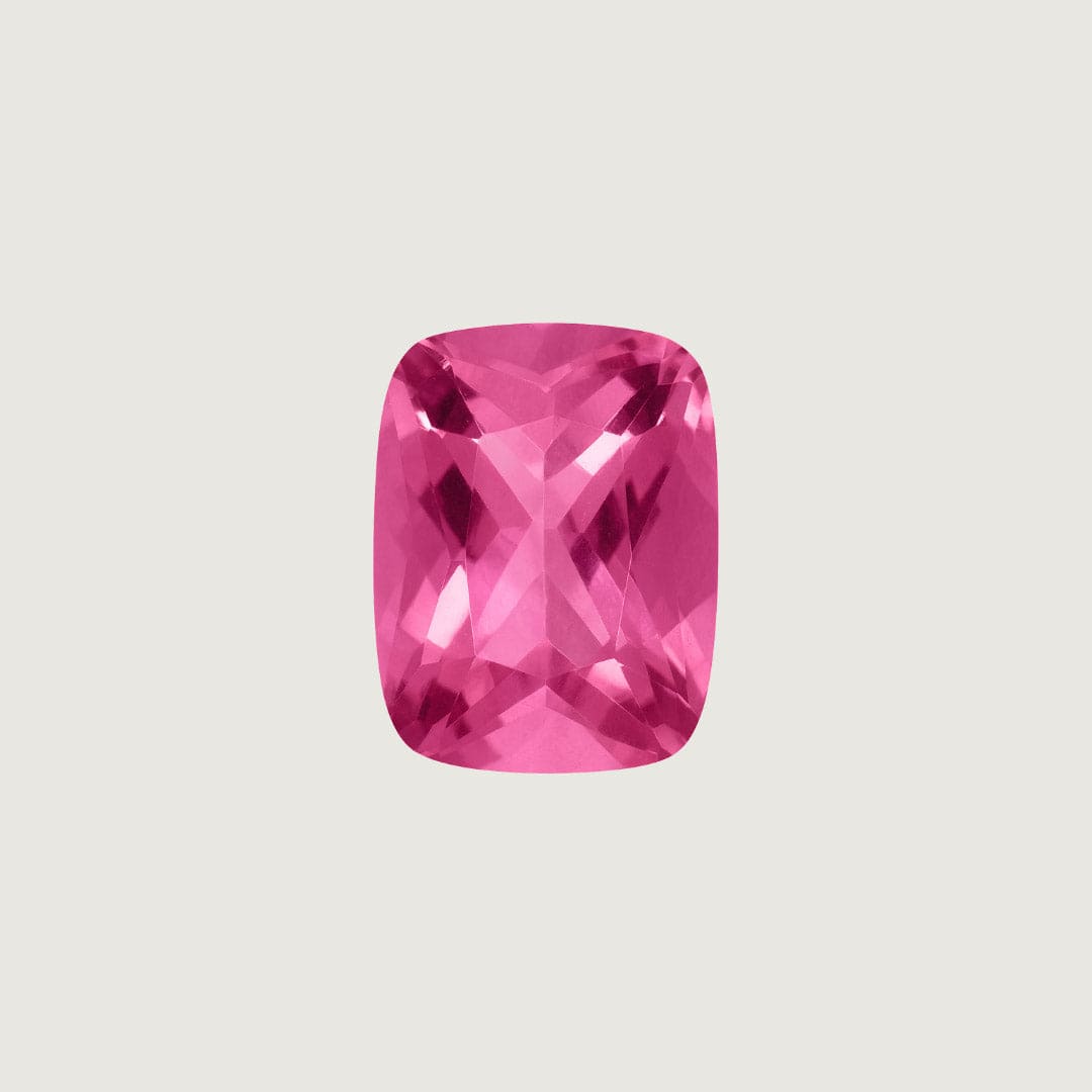 Mathieu Blanchard Topaze Naturel Rose Taille Émeraude Coussin 6x8 mm