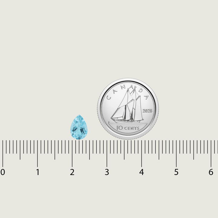 Mathieu Blanchard Topaze Naturel Taille Poire 5x8 mm