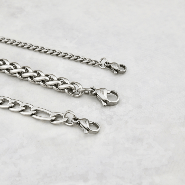 Trio de bracelets La Force en acier inoxydable Mathieu Blanchard Bracelets Acier inoxydable PTRM14275S Trio de bracelets Figaro - Gourmette - Blé en acier inox Mathieu Blanchard Joaillerie