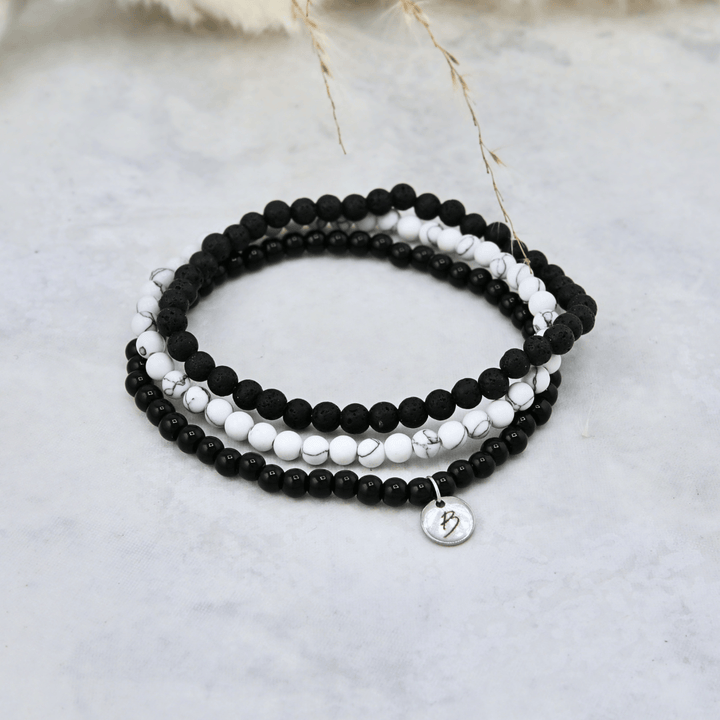 Trio de bracelets Turquoise, Pierre de lave et onyx Mathieu Blanchard Bracelets Acier inoxydable Trio de bracelets Turquoise, Pierre de lave et onyx Mathieu Blanchard Joaillerie