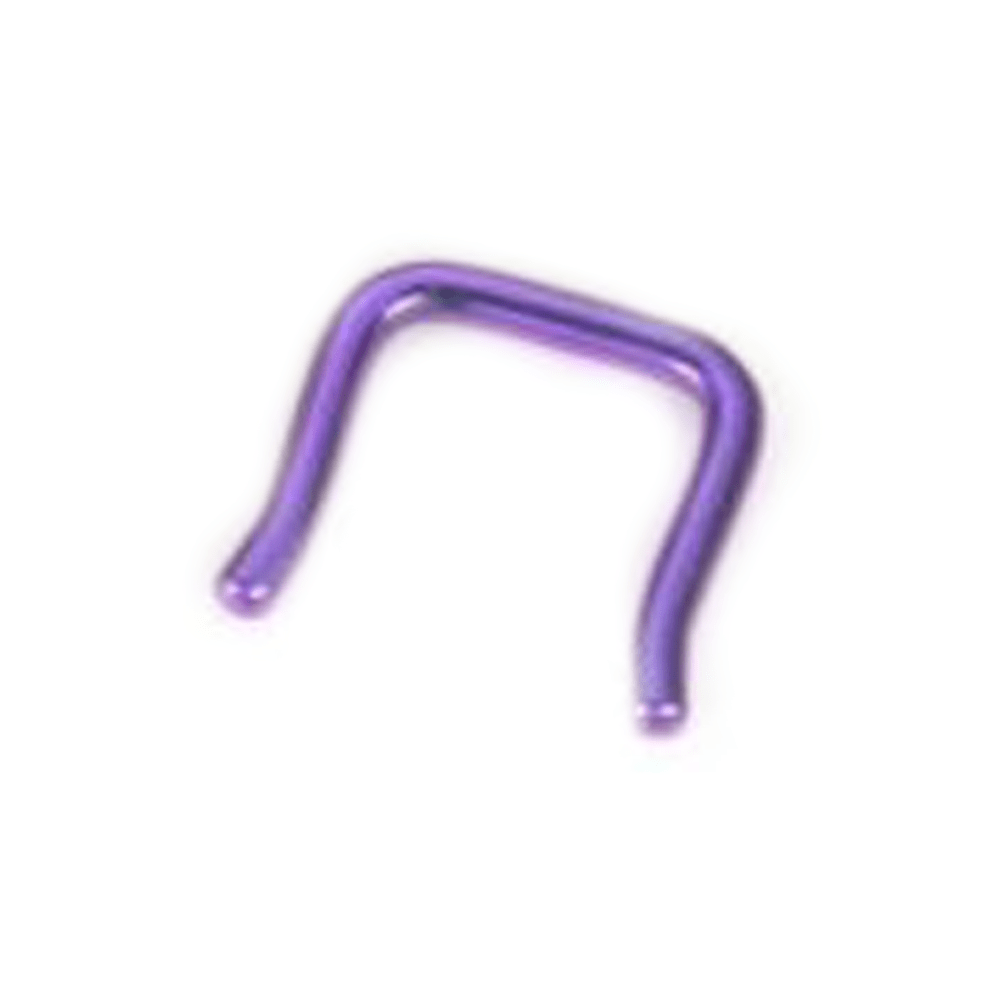 - 1.2mm (16g) / 6mm / Titane Septum 16g en titane anodisé mauve foncé