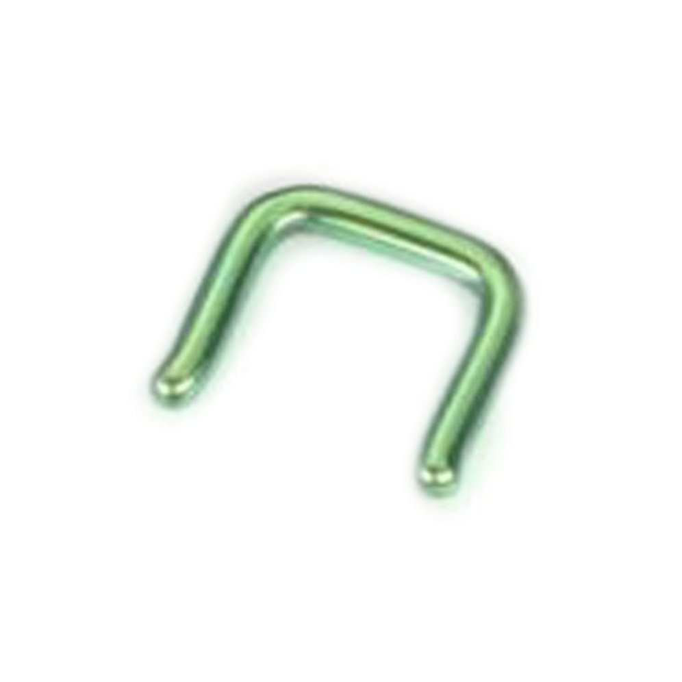 - 1.2mm (16g) / 6mm / Titane Septum 16g en titane anodisé vert