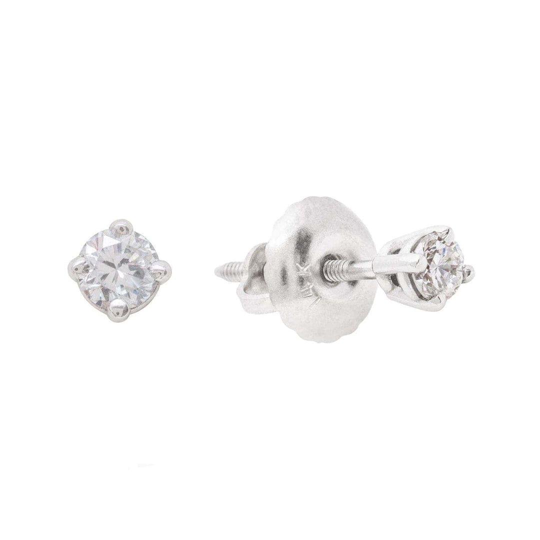 - 1.75mm (total de 10 points) / Argent Boucles d'oreilles Classiques en or 14K et diamants