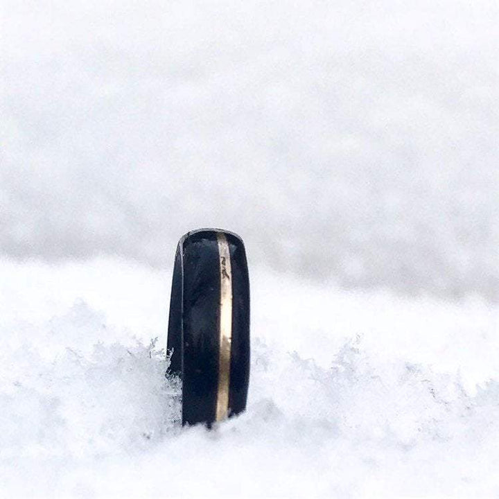 Atelier du bon bouleau Bague en bois et or 14K & 18K personnalisée