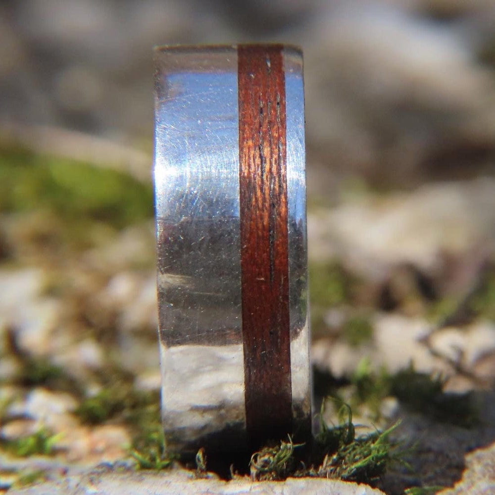 Atelier du bon bouleau Bagues Bague en bois et argent sterling ou or 14K - 18K personnalisée