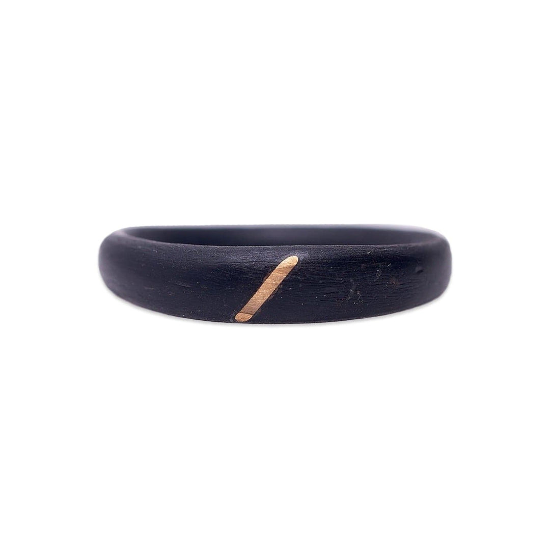 Atelier du bon bouleau Doré Bague en bois et argent sterling ou or 14K personnalisée