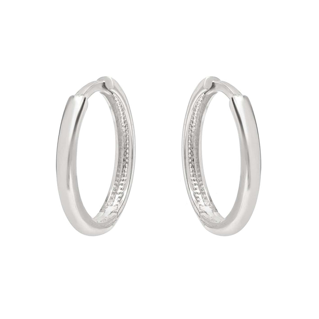 - Boucles d'oreilles Boucles d'oreilles huggies Minimalistes 12 mm en or jaune, blanc ou rose 10K