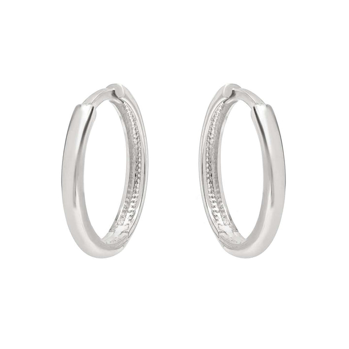 - Boucles d'oreilles Boucles d'oreilles huggies Minimalistes 12 mm en or jaune, blanc ou rose 10K