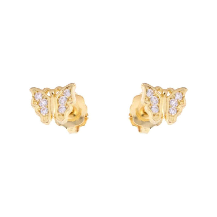- Boucles d'oreilles Boucles d'oreilles Papillons en or 10K