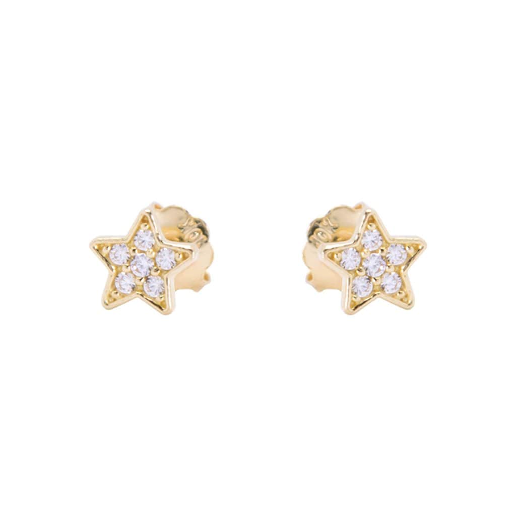 - Boucles d'oreilles Étoiles et cz sur or 10K