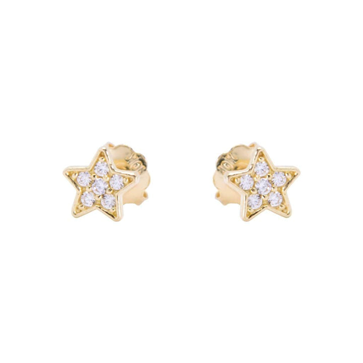 - Boucles d'oreilles Étoiles et cz sur or 10K