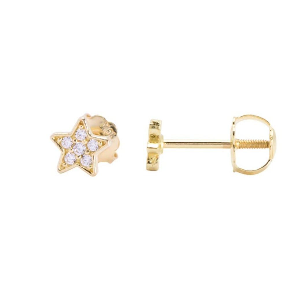 - Boucles d'oreilles Étoiles et cz sur or 10K