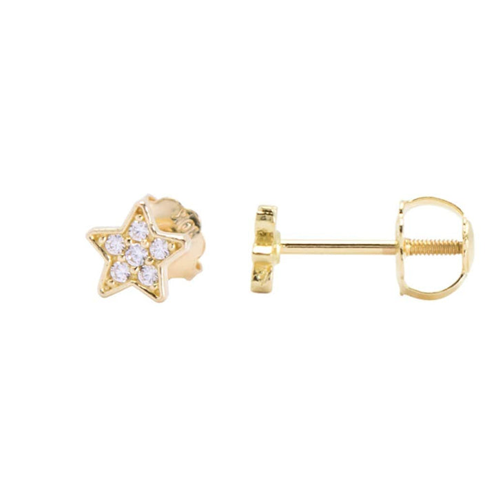 - Boucles d'oreilles Étoiles et cz sur or 10K