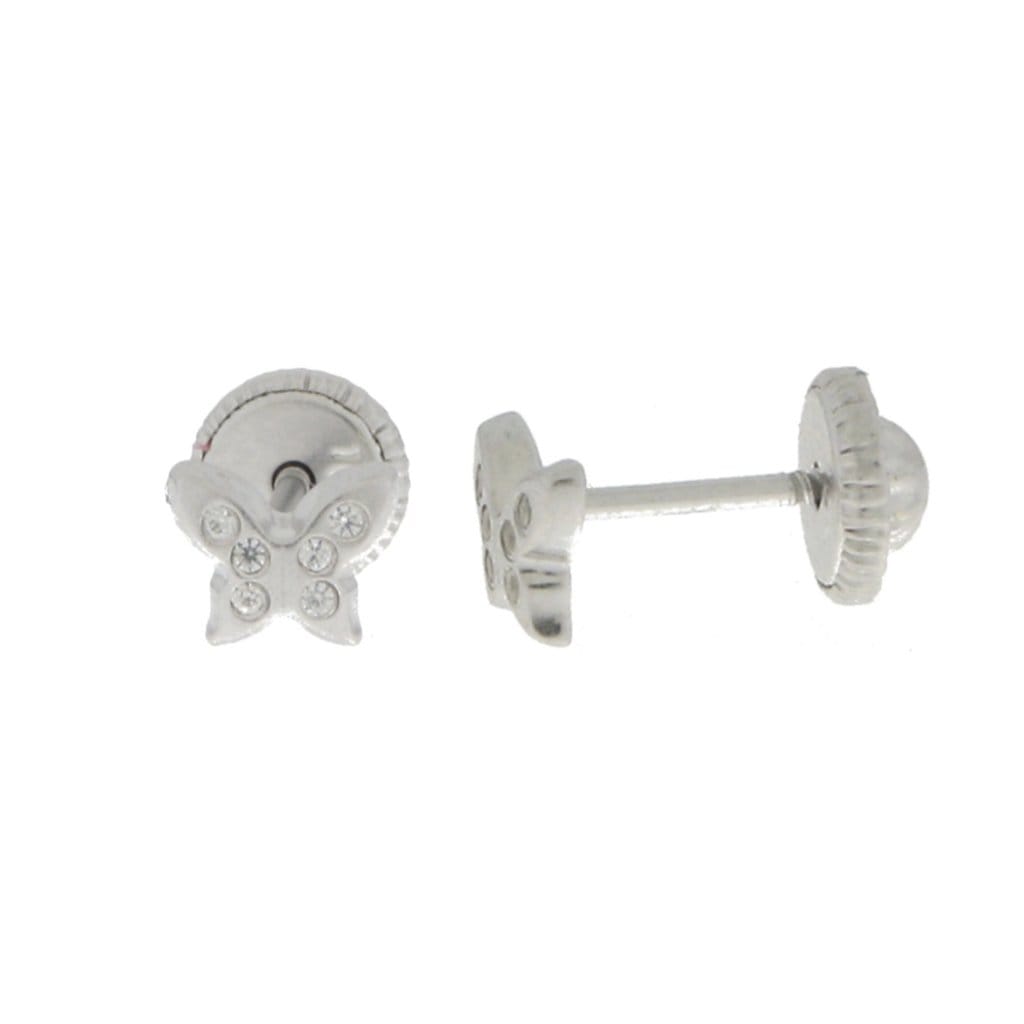- Boucles d'oreilles Papillons et cz sur or 10K