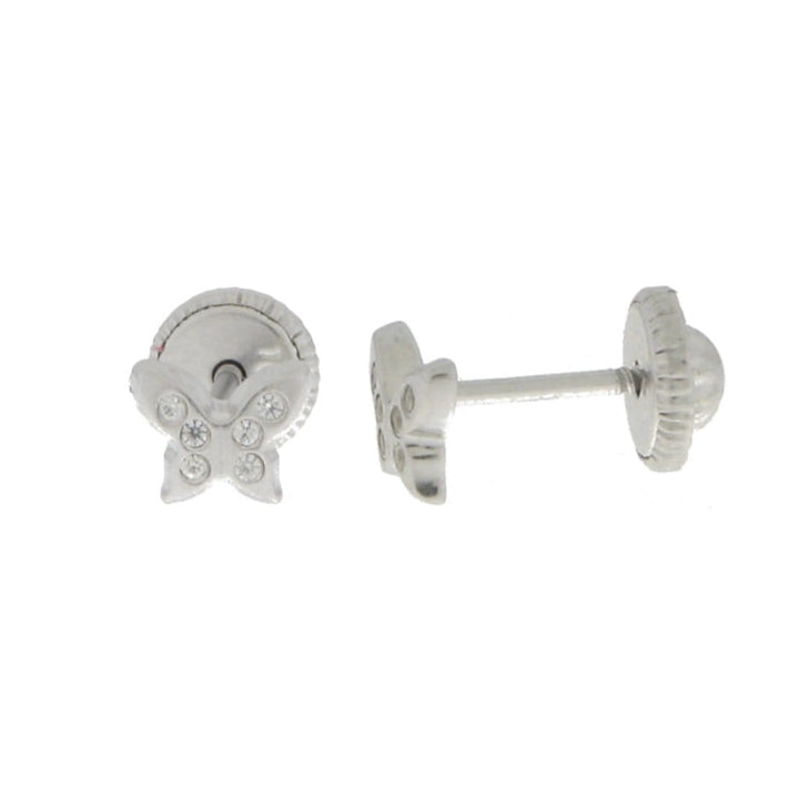 - Boucles d'oreilles Papillons et cz sur or 10K