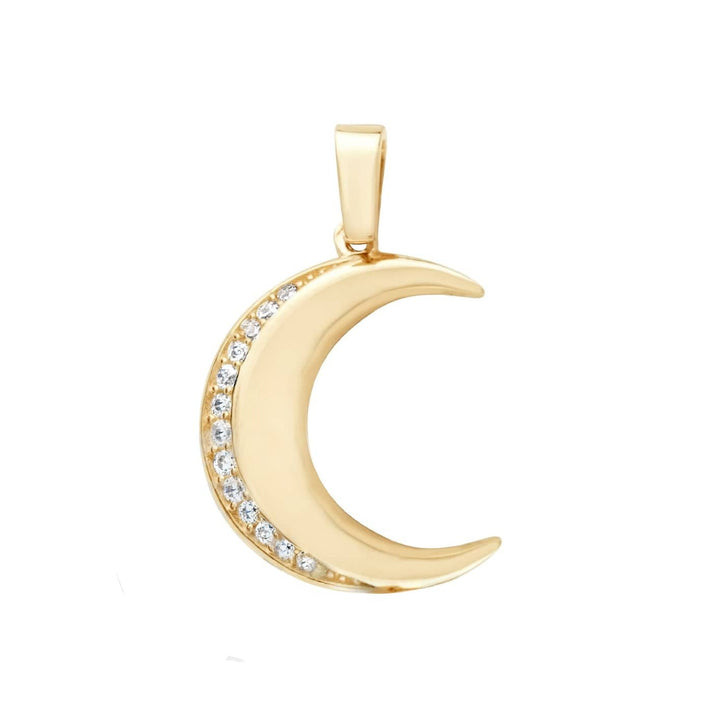 - Breloques et pendentifs Doré Pendentif Lune en or jaune 10K