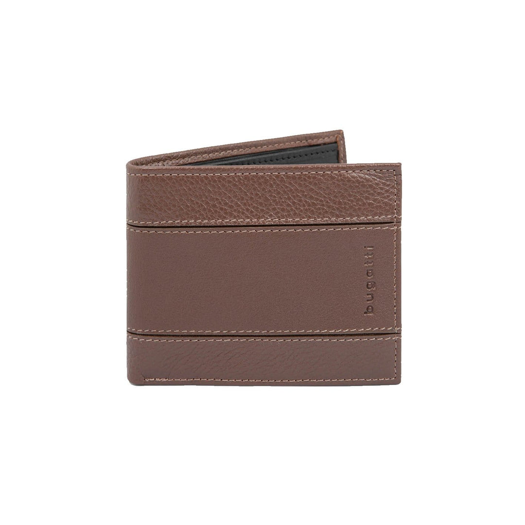 Bugatti Brun Portefeuille avec protection RFID en cuir
