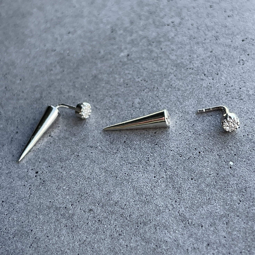 Caroline Néron Boucles d'oreilles Connexion CZ en argent