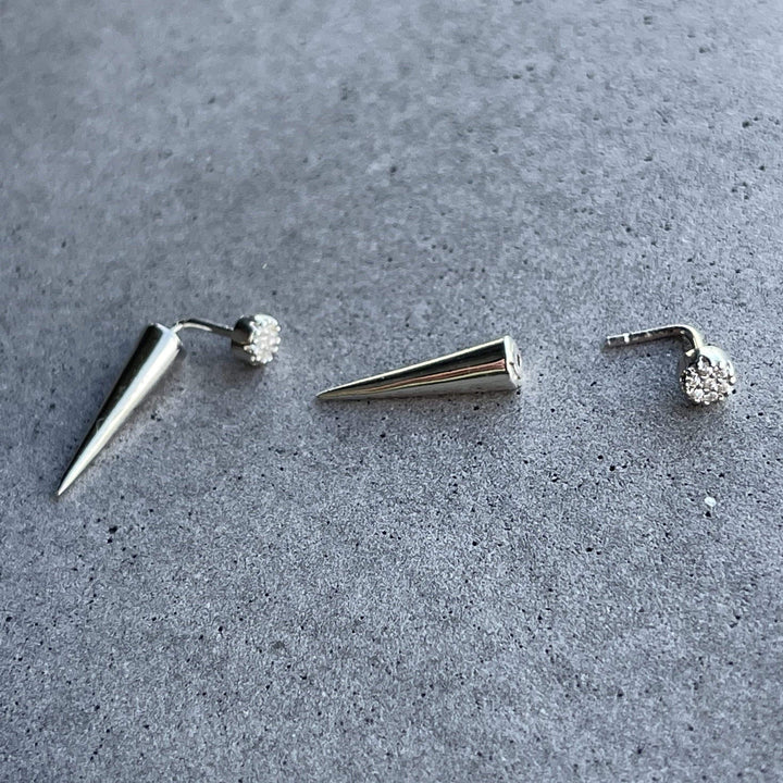 Caroline Néron Boucles d'oreilles Connexion CZ en argent