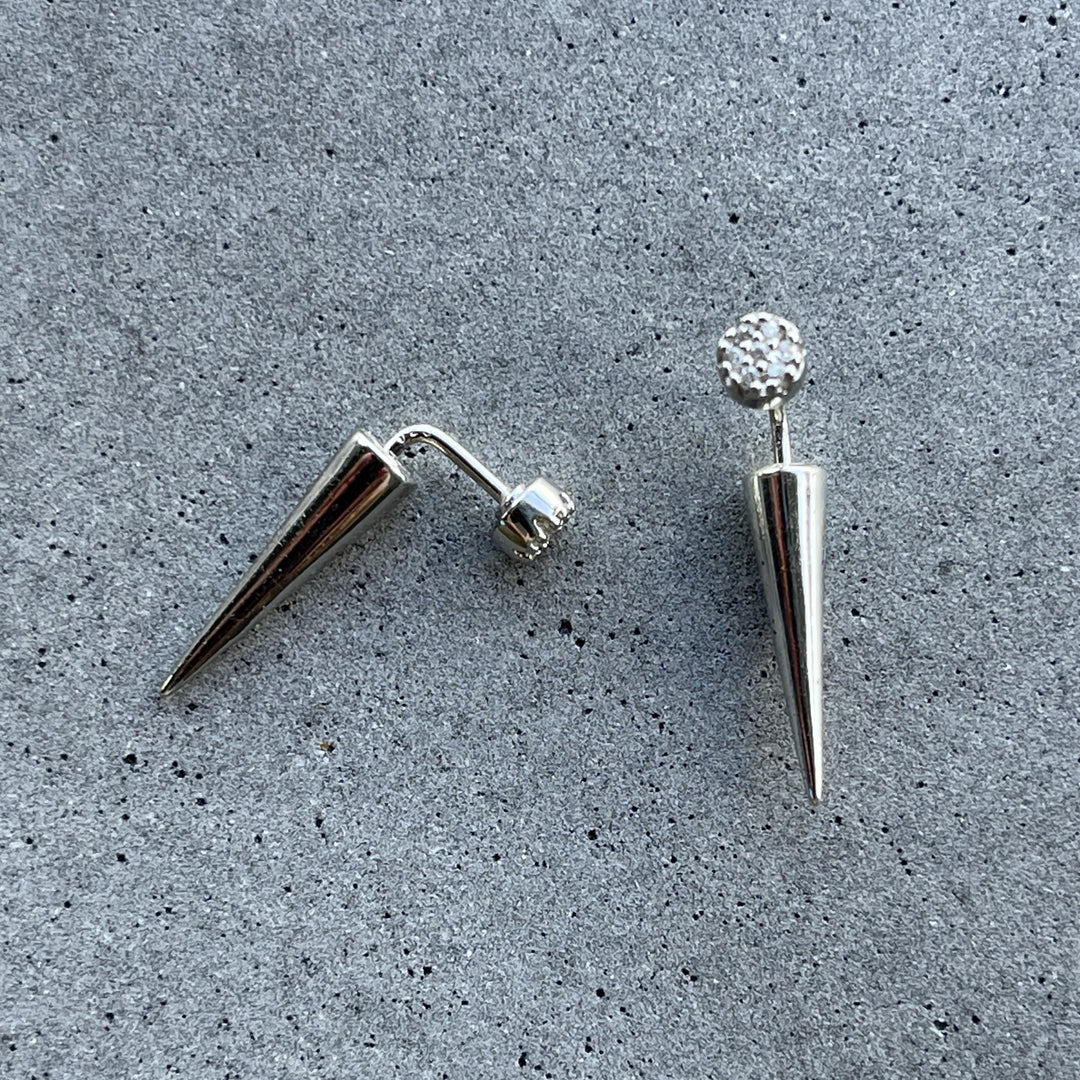 Caroline Néron Boucles d'oreilles Connexion CZ en argent