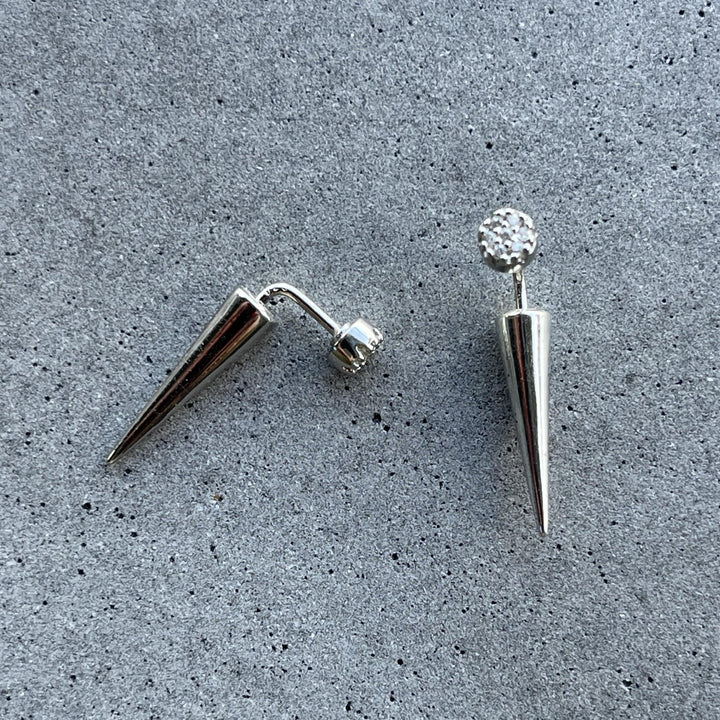 Caroline Néron Boucles d'oreilles Connexion CZ en argent