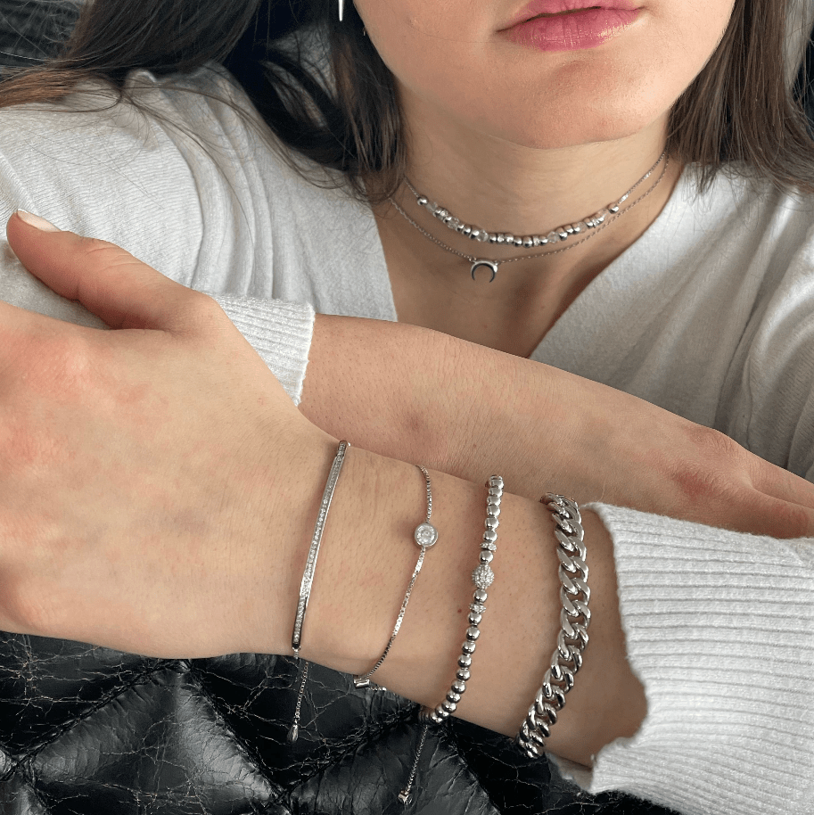 Caroline Néron Bracelets Bracelet Linéaire en argent sterling
