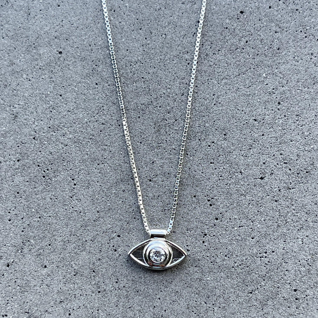 Caroline Néron Collier Evil Eye en argent sterling