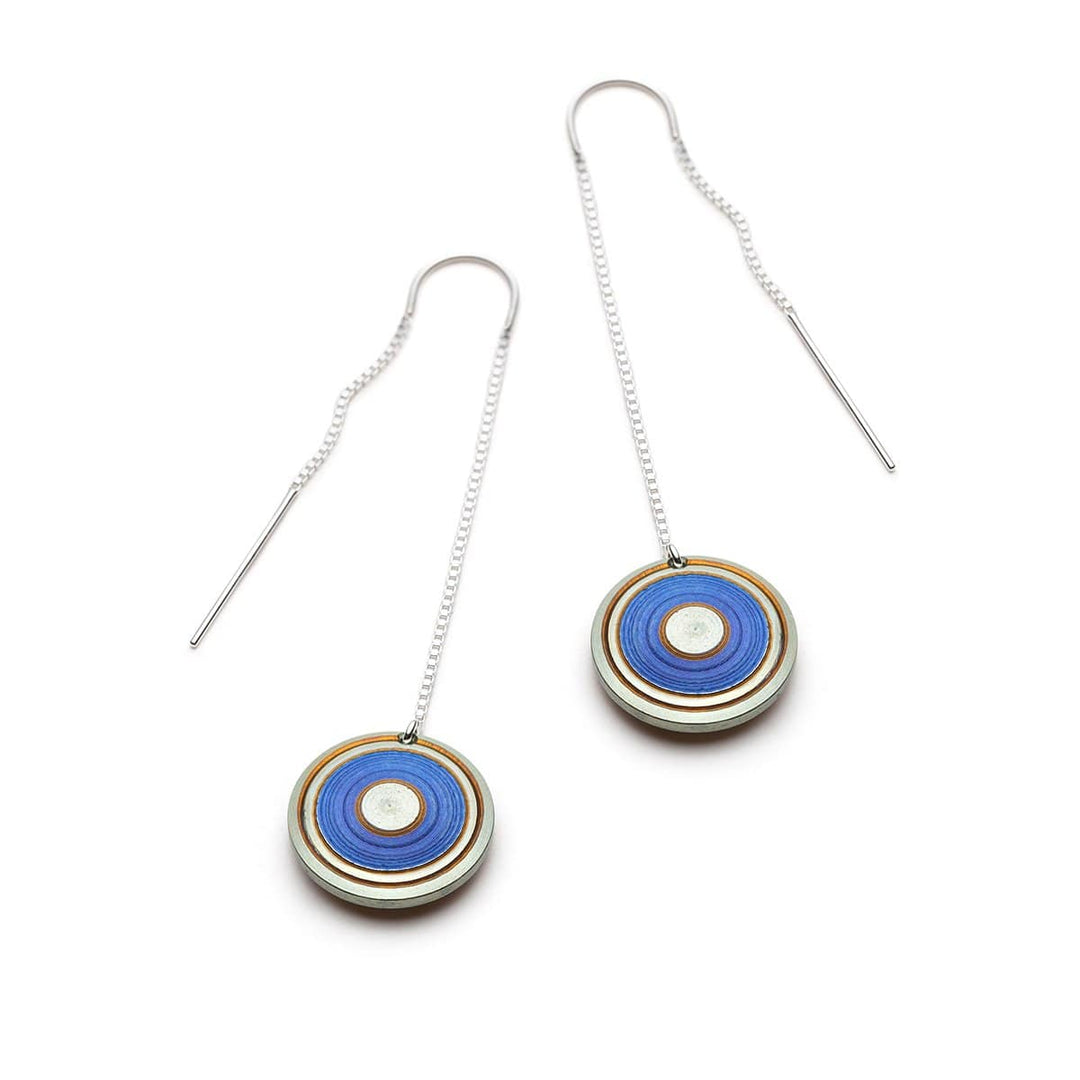 Christine Dwane Boucles d'oreilles en argent et titanium