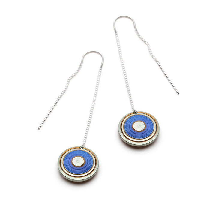 Christine Dwane Boucles d'oreilles en argent et titanium