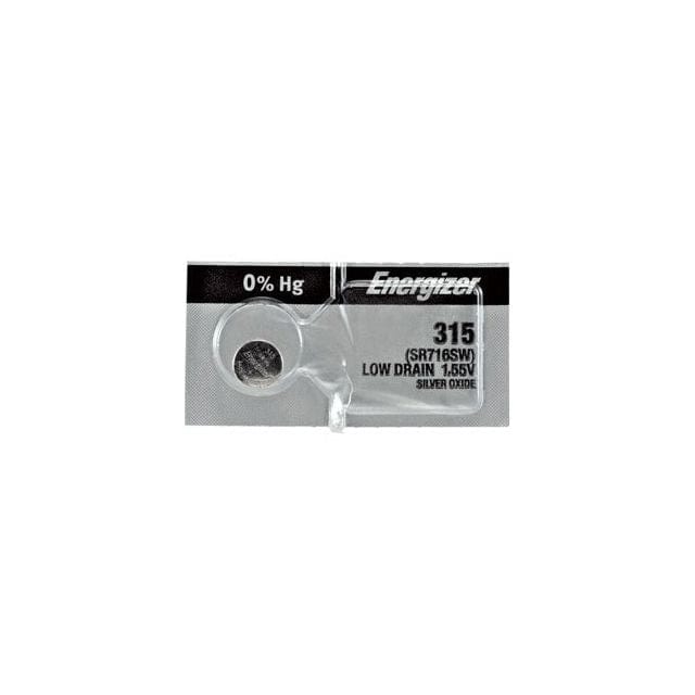Energizer Piles Pile à l'oxyde d'argent pour montre #315