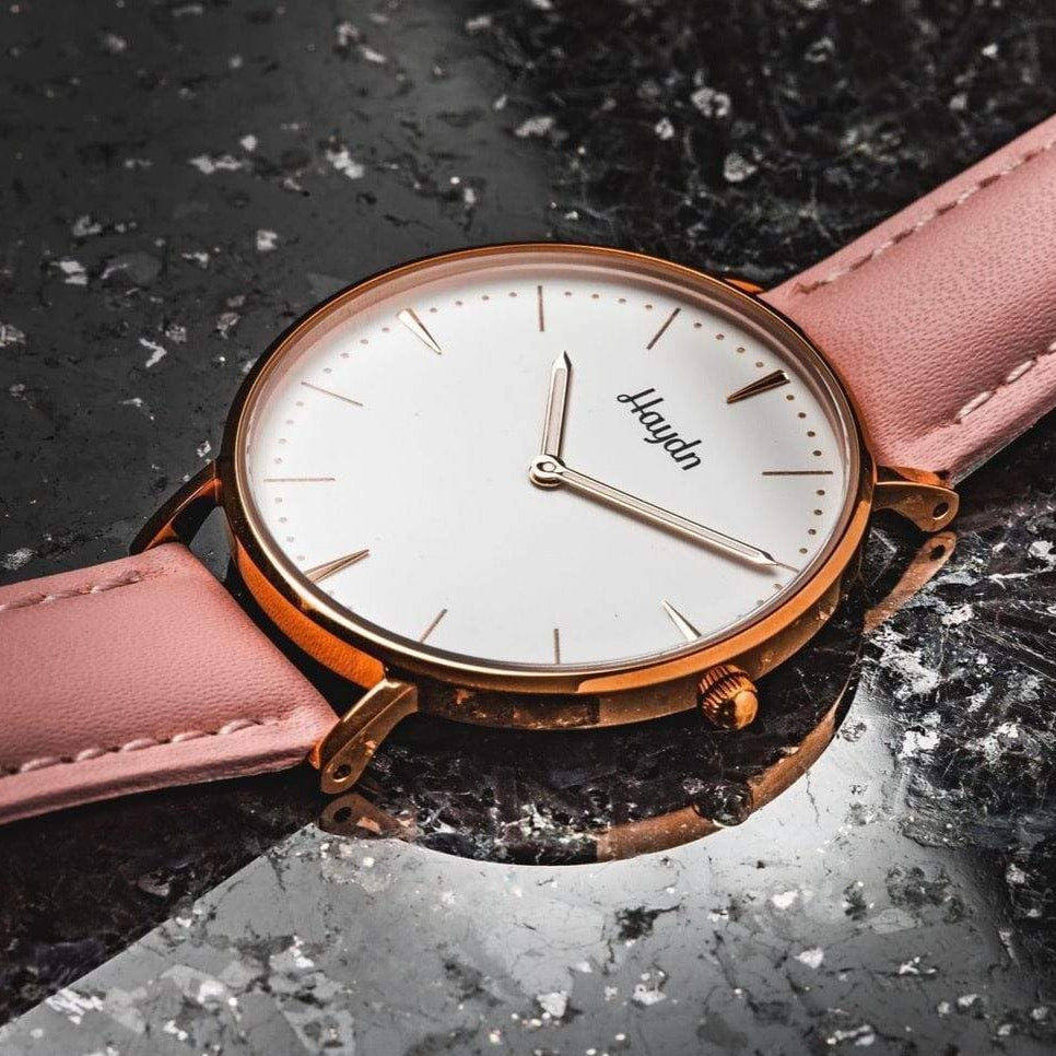 Haydn Montre Daphne avec bracelet en cuir