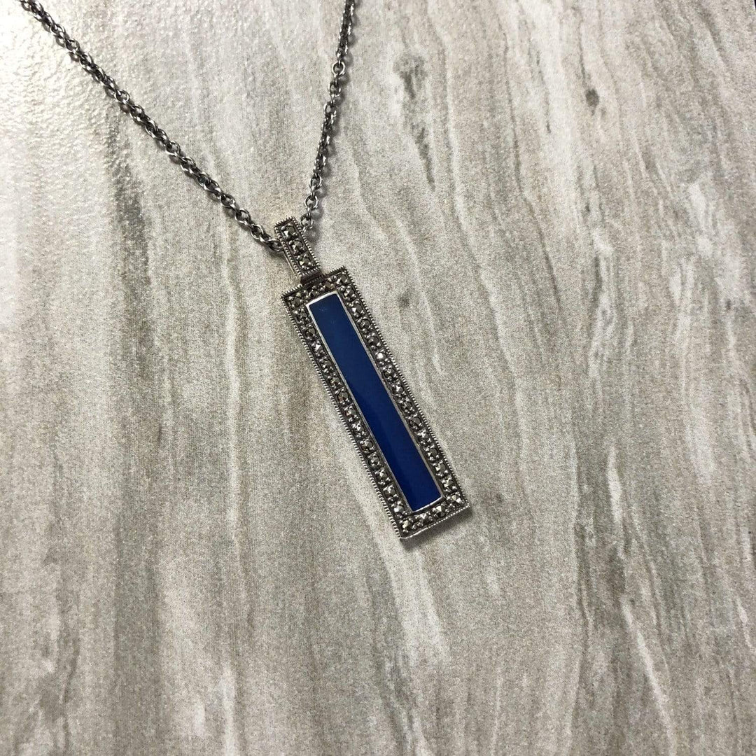 Larus Argent 925 / 16 pouces Collier en argent 925 et marcassites