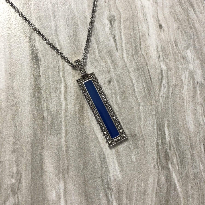 Larus Argent 925 / 16 pouces Collier en argent 925 et marcassites